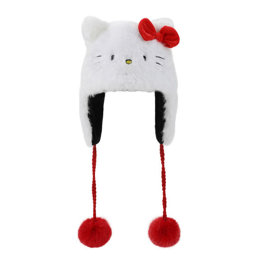 Hello Kitty Faux Fur 3D Laplander Beanie