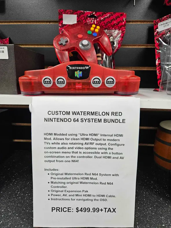 Custom Ultra HDMI Funtastic Watermelon Red Nintendo 64 Console - Nintendo 64