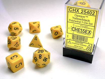 Chessex Opaque Polyhedral 7ct Dice Set