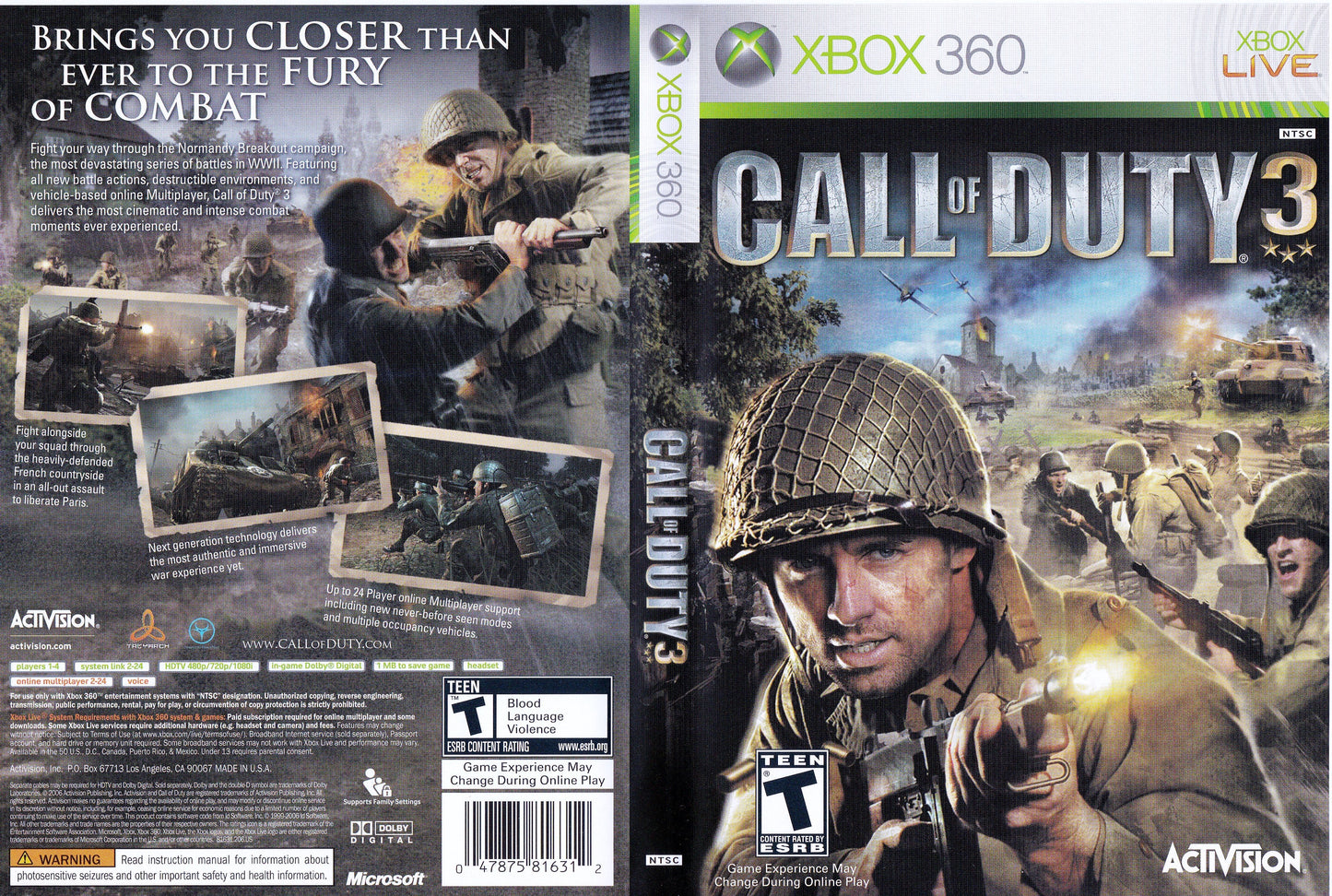 Call of Duty 3 - Xbox 360