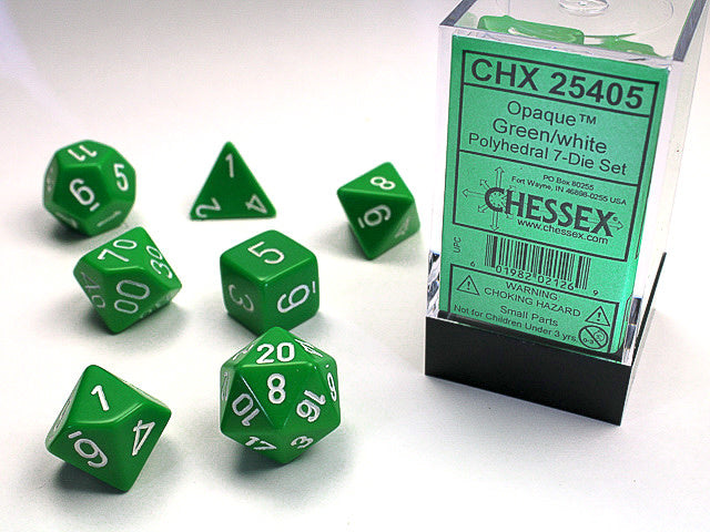 Chessex Opaque Polyhedral 7ct Dice Set