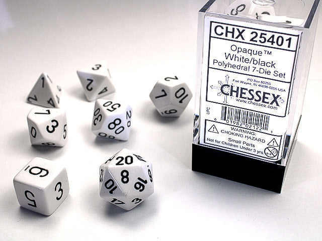 Chessex Opaque Polyhedral 7ct Dice Set