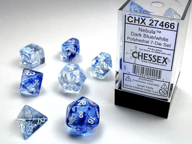 Chessex Nebula Polyhedral 7ct Dice Set